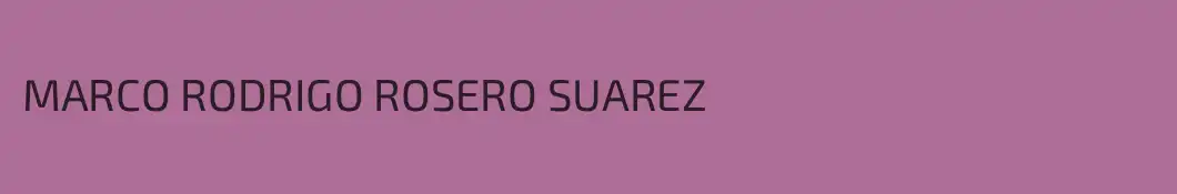 MARCO RODRIGO ROSERO SUAREZ